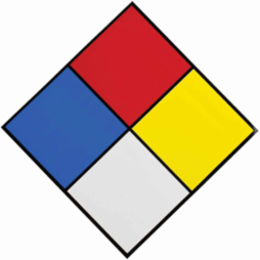 NFPA Diamond Labels, 7.5" H x 7.5" W x 0.004" D