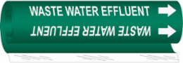 Waste Water Effluent Pipe Marker, 8" H x 5" W, Fits Pipes 0.5" Dia. Thru 1.375" Dia.