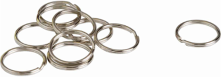 Nickel Plated Key Ring, 1" H, Metal