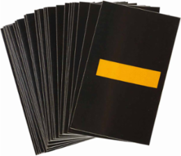 Reflective Number and Letter Labels, 1.5 Inch H x 1 Inch W, Pack of 25, Yellow on Black