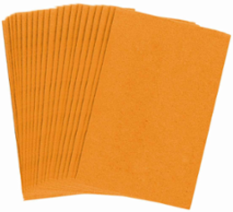 Reflective Number and Letter Labels, 1.5 Inch H x 1 Inch W, Pack of 25, Black on Orange