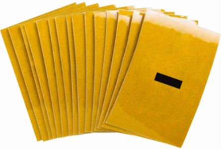 Reflective Number and Letter Labels, 1.5 Inch H x 1 Inch W, Pack of 25, Black on Yellow