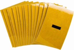 Reflective Number and Letter Labels, 1.5 Inch H x 1 Inch W, Pack of 25, Black on Yellow