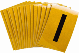 5920 Reflective Number and Letter Labels, 1.5 Inch H x 1 Inch W, Pack of 25, Black on Yellow