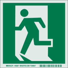 Glow-in-the-Dark Sign 6 Inch x 6 Inch with Photoluminescent Polyester