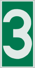 Glow in the Dark Sign 6 Inch H x 3 Inch W x 0.008 Inch D, Self-Adhesive, Photoluminescent
