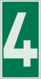 4 Sign, 6 Inch x 3 Inch x 0.008 Inch, Photoluminescent Polyester, Glow in the Dark