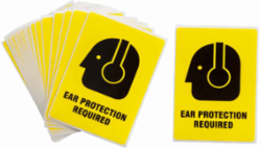 Ear Protection Req. Label, 4" H x 2.875" W,