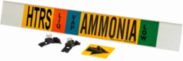 HTRS VAP AMMONIA LOW Pipe Marker, 4" H x 24" W, Fits Pipes 8" Dia. or Larger