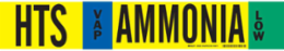 HTS VAP AMMONIA LOW Pipe Marker, 4" H x 24" W, Fits Pipes 8" Dia. or Larger
