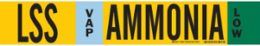LSS VAP AMMONIA LOW Pipe Marker, 4" H x 24" W, Fits Pipes 8" Dia. or Larger