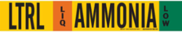 LTRL LIQ AMMONIA LOW Pipe Marker, 4" H x 24" W, Fits Pipes 8" Dia. or Larger