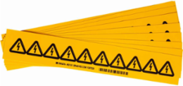 Warning Labels: Vinyl, Black on Yellow, 1" H x 1" W, Quantity per Card or Sheet 10