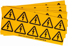 NFPA Label: Vinyl, Black on Yellow, 2" H x 2" W