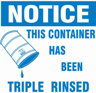 NOTICE Drum Labels, 6" H x 6" W x 0.0038" D, Paper