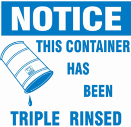 NOTICE Drum Labels, 6" H x 6" W x 0.0038" D, Paper