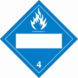 4 Sign, 10.75 Inch H x 10.75 Inch W x 0.004 Inch D, Vinyl, Self-Adhesive, Gloss Finish