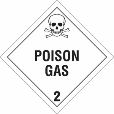 Poison Gas 2 Sign, 10.75" H x 10.75" W x 0.004" D, Vinyl