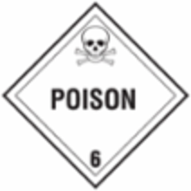 Poison Sign, 10.75" H x 10.75" W x 0.004" D, Vinyl