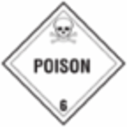 Poison Sign, 10.75" H x 10.75" W x 0.004" D, Vinyl