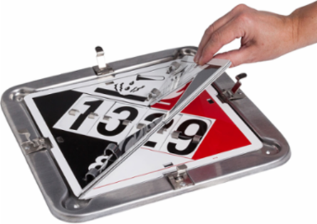 Bulk Liquid Placard Sign, 13.625 Inch H x 13.625 Inch W, Durable Aluminum Frame