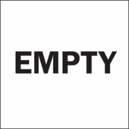 EMPTY Hazardous Waste Labels, 6" H x 6" W, Black on White