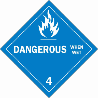 Dangerous When Wet 4 Sign, 10.75" H x 10.75" W x 0.004" D, Vinyl