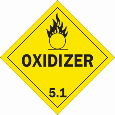 Oxidizer 51 Sign, 10.75" H x 10.75" W x 0.1" D, Fiberglass