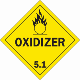 Oxidizer 51 Sign, 10.75" H x 10.75" W x 0.1" D, Fiberglass