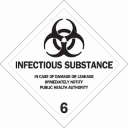 Biohazard Sign 4 Inch x 4 Inch, Vinyl, Self-Adhesive, Non-Reflective, Outdoor Use