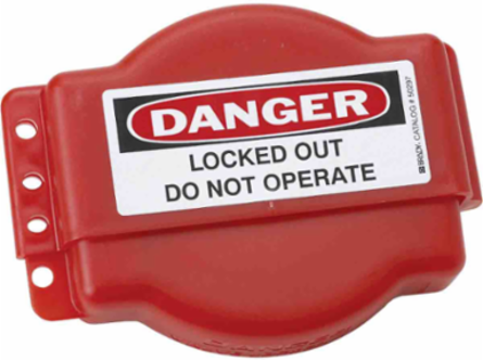 Adjustable Gate Valve Lockout Device, 1 to 6-1/2 Inch Diameter, Polypropylene Construction