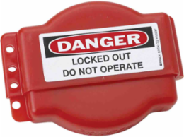 Adjustable Gate Valve Lockout Device, 1 to 6-1/2 Inch Diameter, Polypropylene Construction