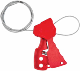 Original Cable Lockout with 6 ft Galvanized Steel Cable, Red, 6.5 in Height