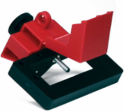 Oversized Clamp-On Breaker Lockout Device, 2-1/4 Inch Wide, 480/600V, Plastic