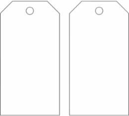 Blank Accident Prevention Padlock Tags, 5.75 Inch H x 3 Inch W, Heavy Duty Polyester