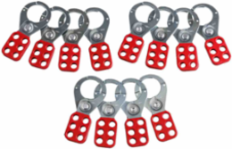Steel Group Hasps, 1.5" Diameter Jaws, Pack/12