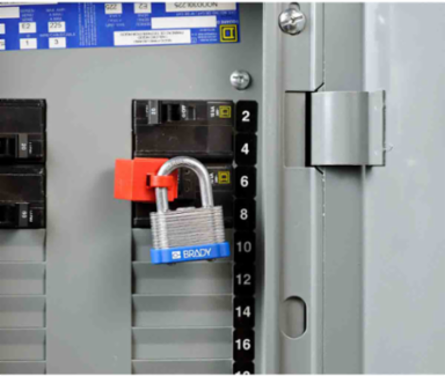 Lockout Device, 120/277V Clamp-On, Single-Pole, Dimensions 2.205 x 0.95 x 0.35 Inch