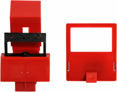 Clamp-On Breaker Lockout Device, 480/600V, Red, Polypropylene, 3.25 Inch H x 1.588 Inch W