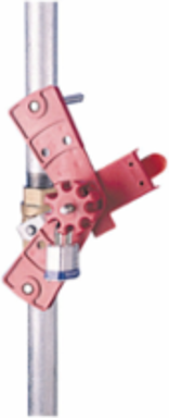 Universal Ball Valve Lockout, Red Fits Maximum Handle Width .98 in