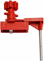 Universal Ball Valve Lockout, Red Fits Maximum Handle Width .98 in