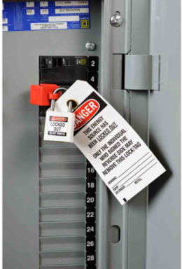 Lockout Tags: DANGER: DO NOT OPERATE This lock/tag may only be removed by: Name__Date__, English;Spanish