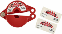 Gate Valve Lockout Device, 3.12 Inch Diameter, Polypropylene, Hinged Design