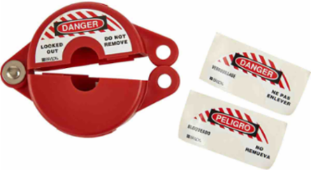 Gate Valve Lockout Device 5.2 Inch Diameter, Hinged, Polypropylene Construction