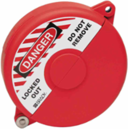 Gate Valve Lockout Device, 13.96 Inch Diameter, Hinged, Polypropylene