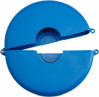 Gate Valve Lockout Device, Polypropylene, 4.11 Inch Knockout, 3 Inch Height