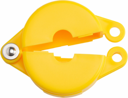 Gate Valve Lockout Device, 120.10 mm x 80.00 mm x 35.90 mm, Polypropylene, Hinged