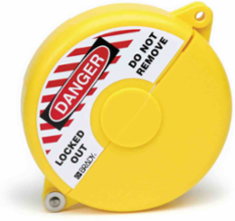 Gate Valve Lockout Device 6.75 Inch Diameter, Hinged, Polypropylene Material