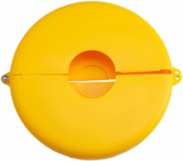 Gate Valve Lockout Device 13.96 Inch Diameter, Hinged, Polypropylene, Yellow