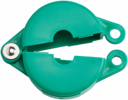 Gate Valve Lockout Device, 2.78 Inch Diameter, Polypropylene, Hinged Lockout Type