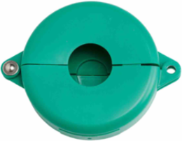 Gate Valve Lockout Device, Polypropylene, 5.2 Inch Diameter, Hinged Design